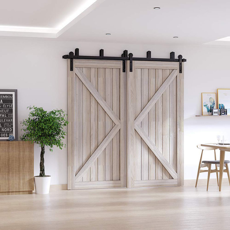 winsoon Ensemble de quincaillerie de porte de grange à double